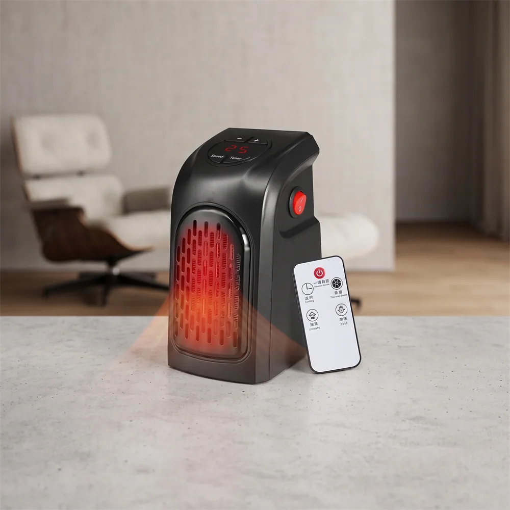 Petit Radiateur Électrique Numérique avec Télécommande